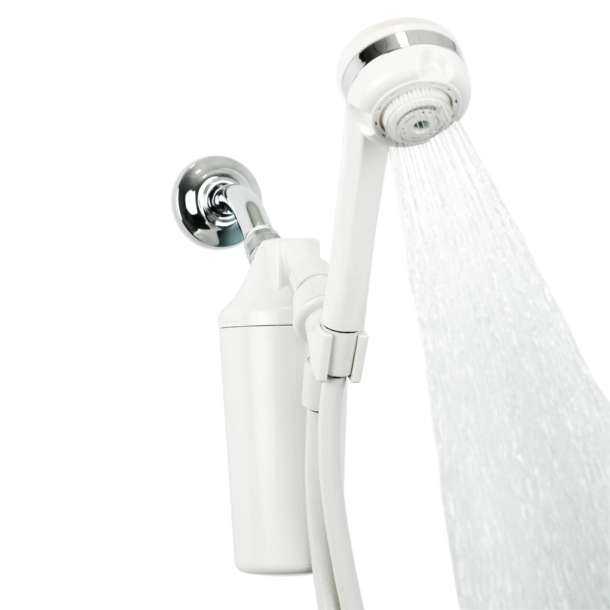 Shower Filter | Handheld Wand 3-Setting Shower Head by Aquasana – WaterSense (1.75 GPM), 10000.0 gallons, SimplySoft® Copper-Zinc (KDF) and coconut shell carbon, Model AQ-4105-E