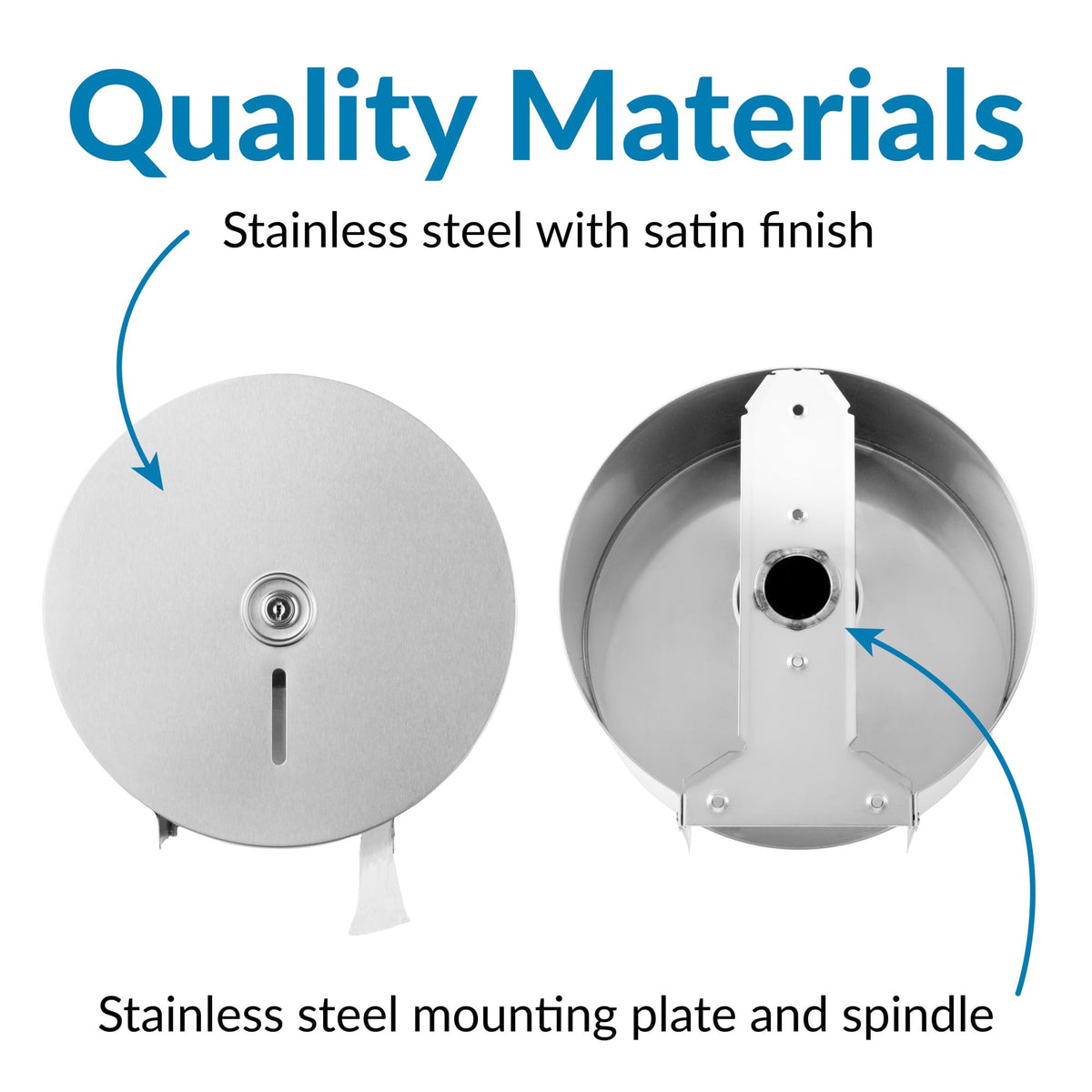 Bobrick Stainless / Single Roll / 4.5"L x 10.5"W x 10.5"H Tissue Holders