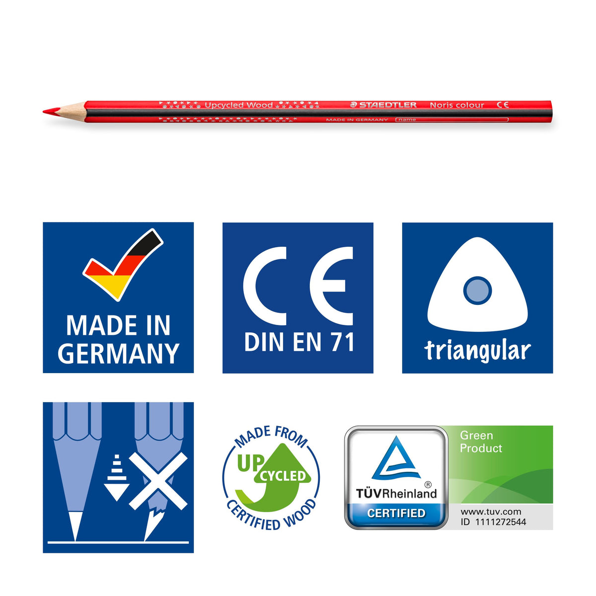 Noris Colour Pencils by STAEDTLER – 1 Count (Pack of 1), Holz, Assorted Colours, Model 185 G288