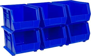 Akro-Mils 30239 AkroBins Plastic Storage Bins, 11"x8"x7", blue, 6-Pack