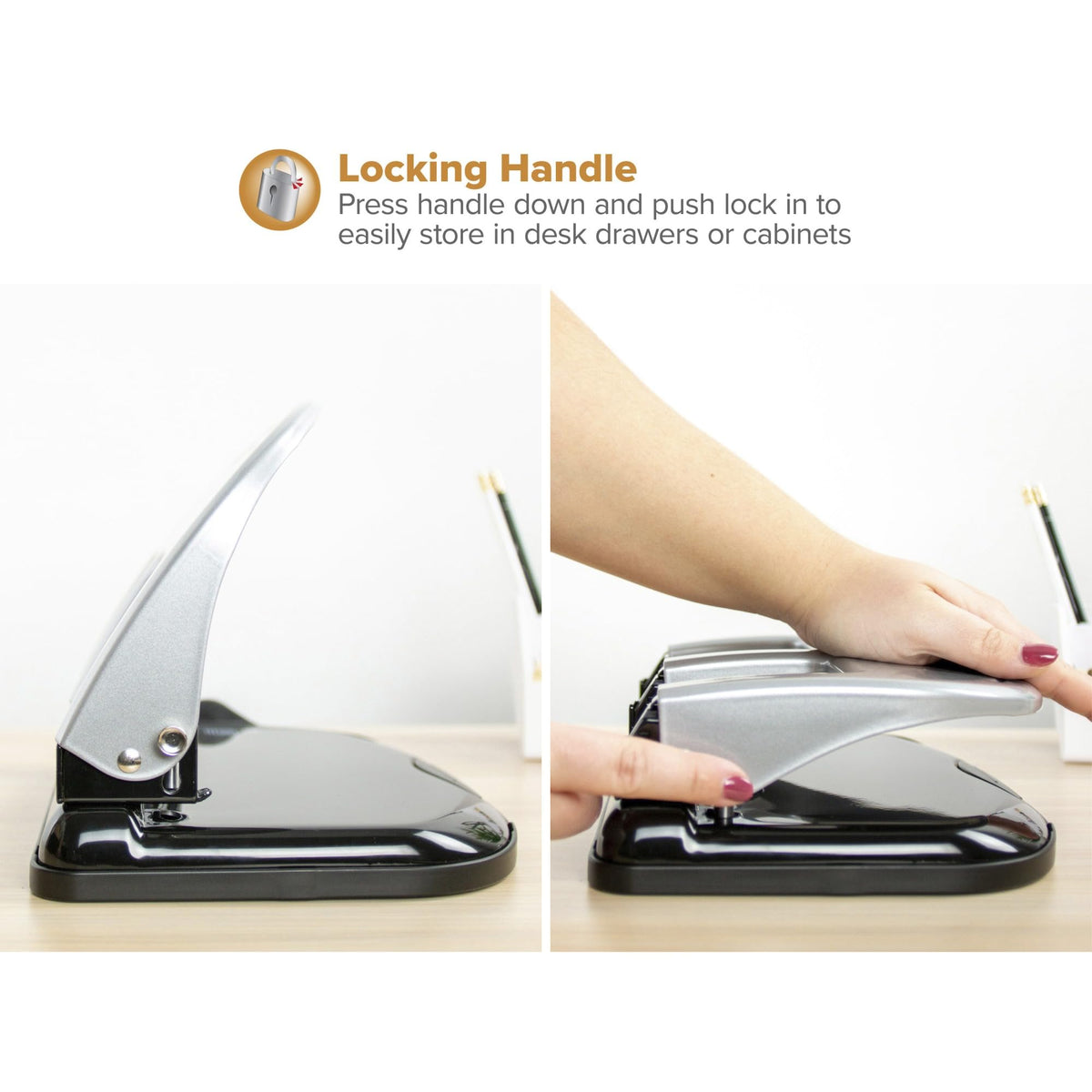 Bostitch 40 Sheet Black / Silver / 40 Sheets Punches