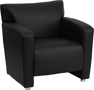 Flash Furniture Hercules LeatherSoft Chair, Black | Durable Construction, Commercial Use