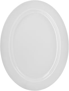 10 Strawberry Street Royal White 14.375" x 11" Oval Platter, White