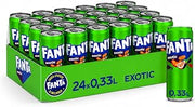Fanta Soft Drink Exotic Flavor (Passion fruit, Peach, Orange) From Germany 11.15 fl oz Each Can (Case of 24)
