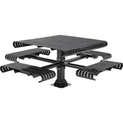 46" Square Steel Slat Picnic Table by Global Industrial – Alloy Steel, Black, Model 271673