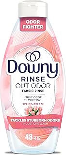 Downy Rinse Laundry Odor Remover, Spring Breeze Scent, 48 FL OZ, Fabric Softener and Laundry Odor Removal Rinse