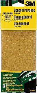 3M 9019NA 9" Assorted Paint, Wood, Metal Sandpaper Third Sheets
