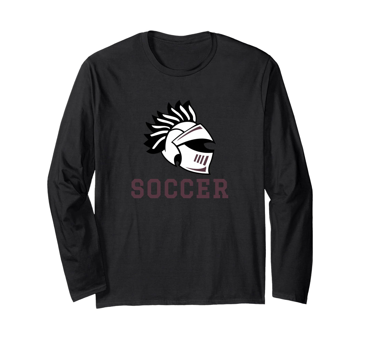 Curtis High School Warriors Soccer Long Sleeve T-Shirt by Curtis High School, Staten Island, NY 10301 – Black, Model T72VXVKSFZX