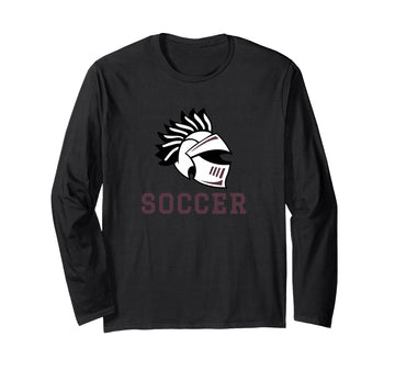 Curtis High School Warriors Soccer Long Sleeve T-Shirt by Curtis High School, Staten Island, NY 10301 – Black, Model T72VXVKSFZX