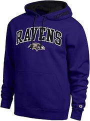 Champion Men's Purple/Black Baltimore Ravens Contrast Hoodie
