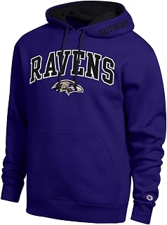 Champion Men's Purple/Black Baltimore Ravens Contrast Hoodie