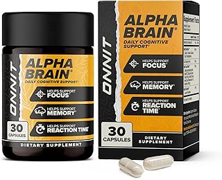 ONNIT Alpha Brain Nootropic Brain Supplement for Focus & Memory, 30 Count