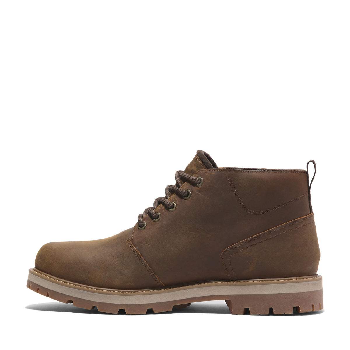 Men's Britton Road Mid Lace Up Waterproof Chukka Boot by Timberland – 10, Leather, Rust Full Grain, Model TB0A69TW