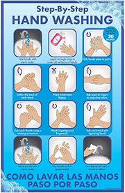DayMark Safety Systems IT119531 Hand Washing Steps Laminated Poster 11" x 17"