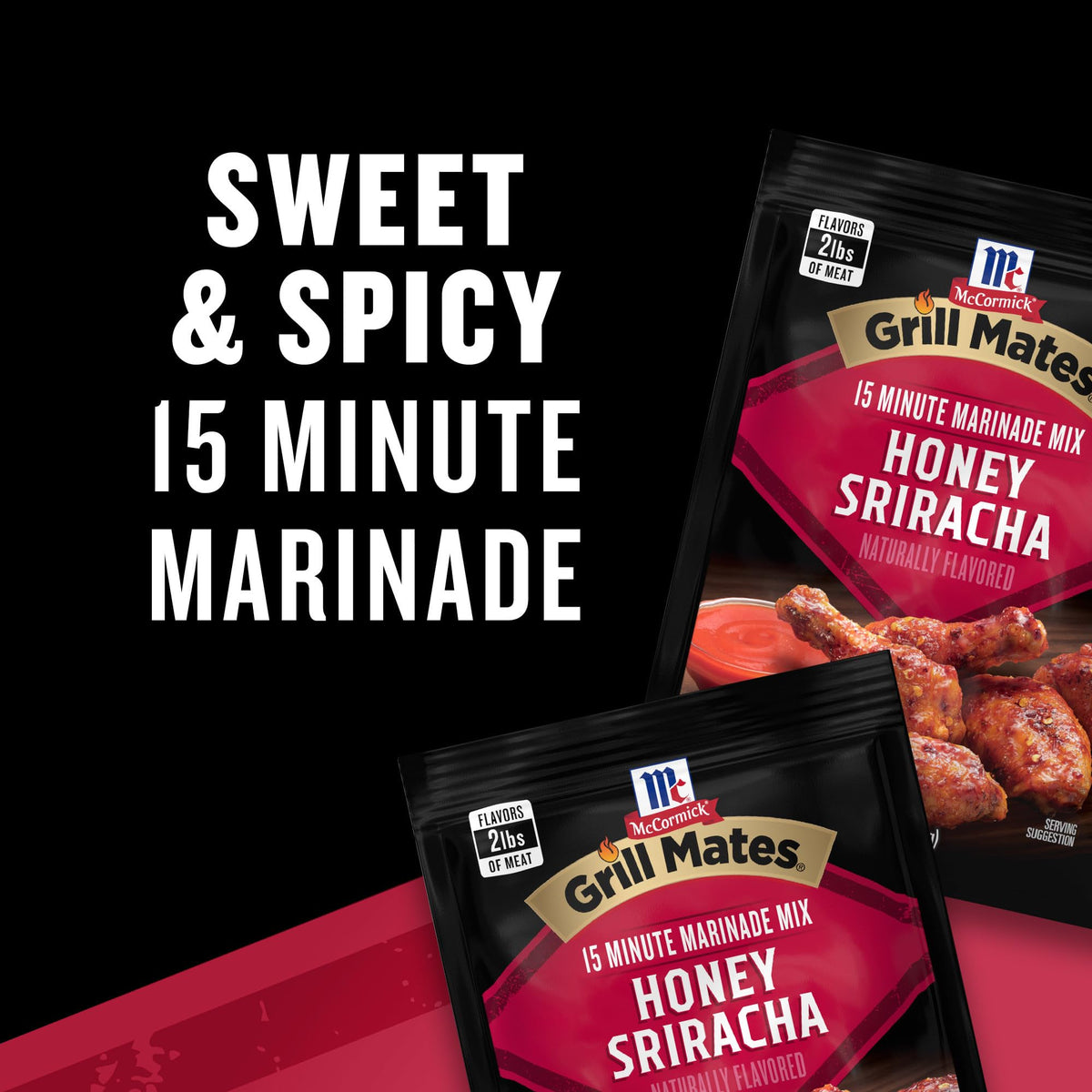 McCormick Honey Sriracha Marinade Mix by Grill Mates – 1 Ounce (Pack of 1)