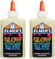 Elmer's Glow in the Dark Liquid Glue, Natural, 10 oz Total, Washable Craft Glue for Slime Making, Art Projects and School Crafts