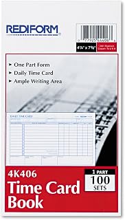 Rediform 4K406 Employee Time Card Daily Two-Sided 4-1/4 x 7 100/Pad