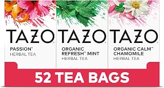 TAZO Fruit and Herbal Tea Three Flavor Bundle (52 Tea Bags)