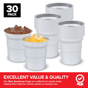 16oz Infinitely Recyclable Aluminum Cups (30 Pack) by Stock Your Home – 16oz, 16.0 ounces, Aluminum, Silver, Pack of 30