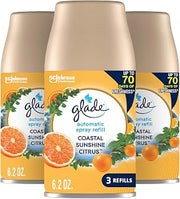 Glade Automatic Spray Air Freshener Refill, Sunshine Citrus, 3 Count