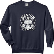 Weston West Virginia Cute Anchor Nautical Boating Comfort Colors Adult Sweatshirt