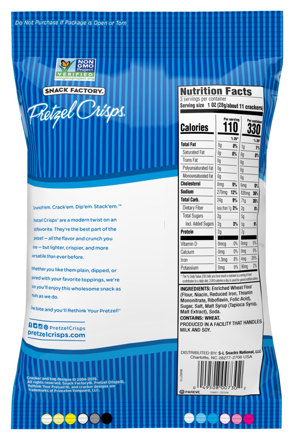 Original Chips by Pretzel Crisps – 12" x 8" x 8