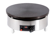Commercial Gas Crepe Maker by Krampouz – Single Cooking Plate, Stainless Steel, Grey, Model CGBIP4