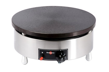 Commercial Gas Crepe Maker by Krampouz – Single Cooking Plate, Stainless Steel, Grey, Model CGBIP4