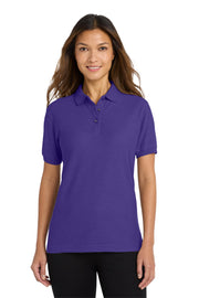 Women's Silk Touch Polo Purple by Port Authority – X-Large, Silk, Purple, Model SNM-452255