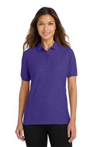 Women's Silk Touch Polo Purple by Port Authority – X-Large, Silk, Purple, Model SNM-452255