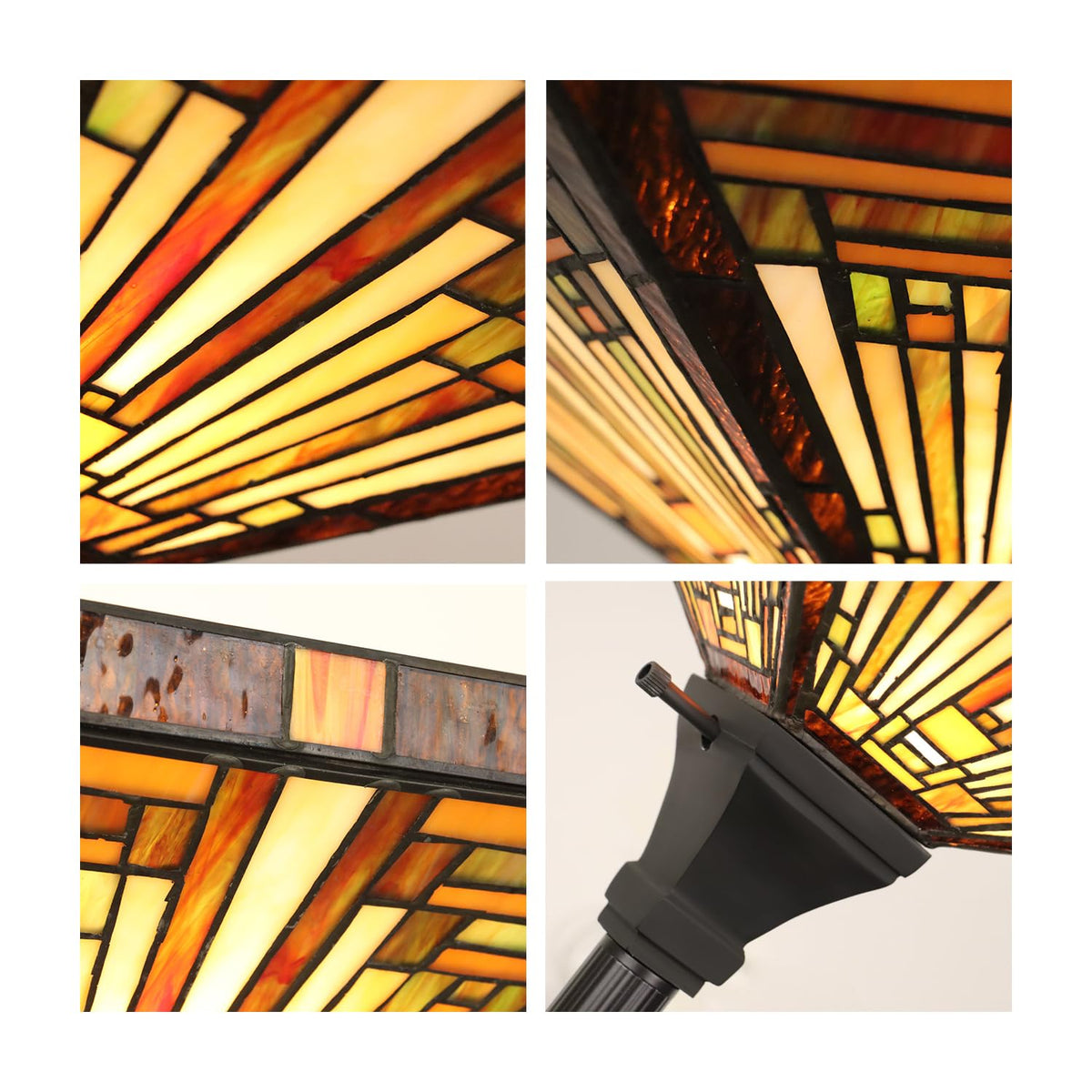 CH33359MR12-TF1 Torchiere Floor Lamp by Chloe Lighting – exact color of each glass piece may vary due to each piece being hand crafted