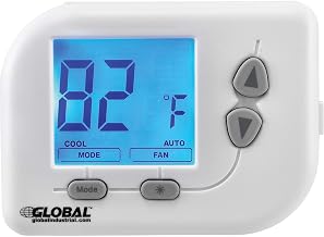 Global Industrial Programmable Thermostat, Heat, Cool, Off Mode, 5-1-1 Programmable