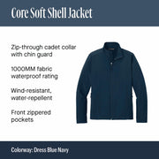 Core Soft Shell Jacket by Port Authority – Large, Polyester, Black, Model SNM-752434