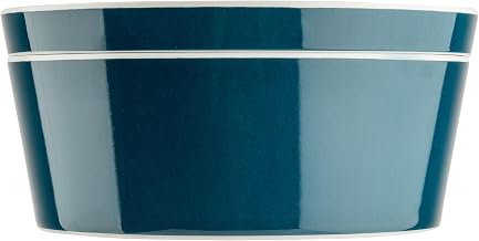 Tablecraft Marvista Collection Round Stackable Bowl and Lid, 2.5 Qt Capacity, 9"x 9" x 4", Lagoon Melamine, Space-Saving Food Container for Prep, Serving, and Organization