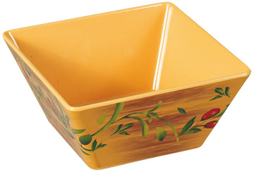 Olive 7.25" Square Bowl by Yanco – 2.0 quarts, Melamine, Pack of 48, Model OL-407