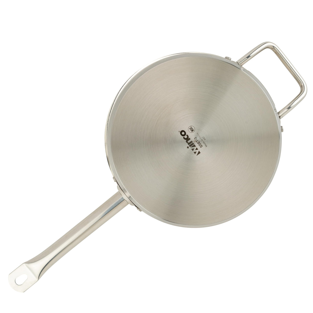 3 qt Stainless Steel Saute Pan with Cover by Winco – Standard, 3.0 quarts, Plastic, Model SSET-3