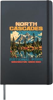 North Cascades National Park Hardcover Journal, Black