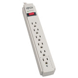 Eaton 8ft Cord Surge Protector Power Strip 6 Outlets by TRIPP LITE – 8ft Cord, Plastic, White, Model TLP608