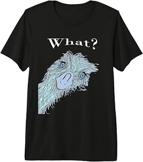 Expressive Emu Face Graphic Virginia Wright Premium Tri-blend T-Shirt