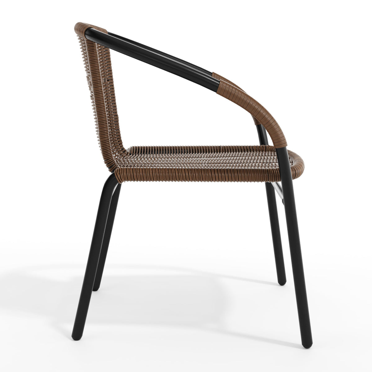 Flash Furniture Dark Brown / Set of 1 / Contemporary Patio Dining Chairs