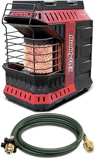 Mr. Heater MH11BFLEX Buddy FLEX 11,000 BTU Portable Propane Heater with 10-Feet Propane Hose Assembly Bundle (2 Items)