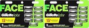 GilletteLabs Razor Blade Refills,Ultimate Precision Trimmer,5 Bladed Refills,Compatible with Exfoliating Bar and Heated Razors,9 Count (Pack of 2)