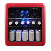 1.7 Cuft Beverage Cooler Retro by Magic Chef – Medium, 1.7 cubic_feet, Red, Model MCB17CHR