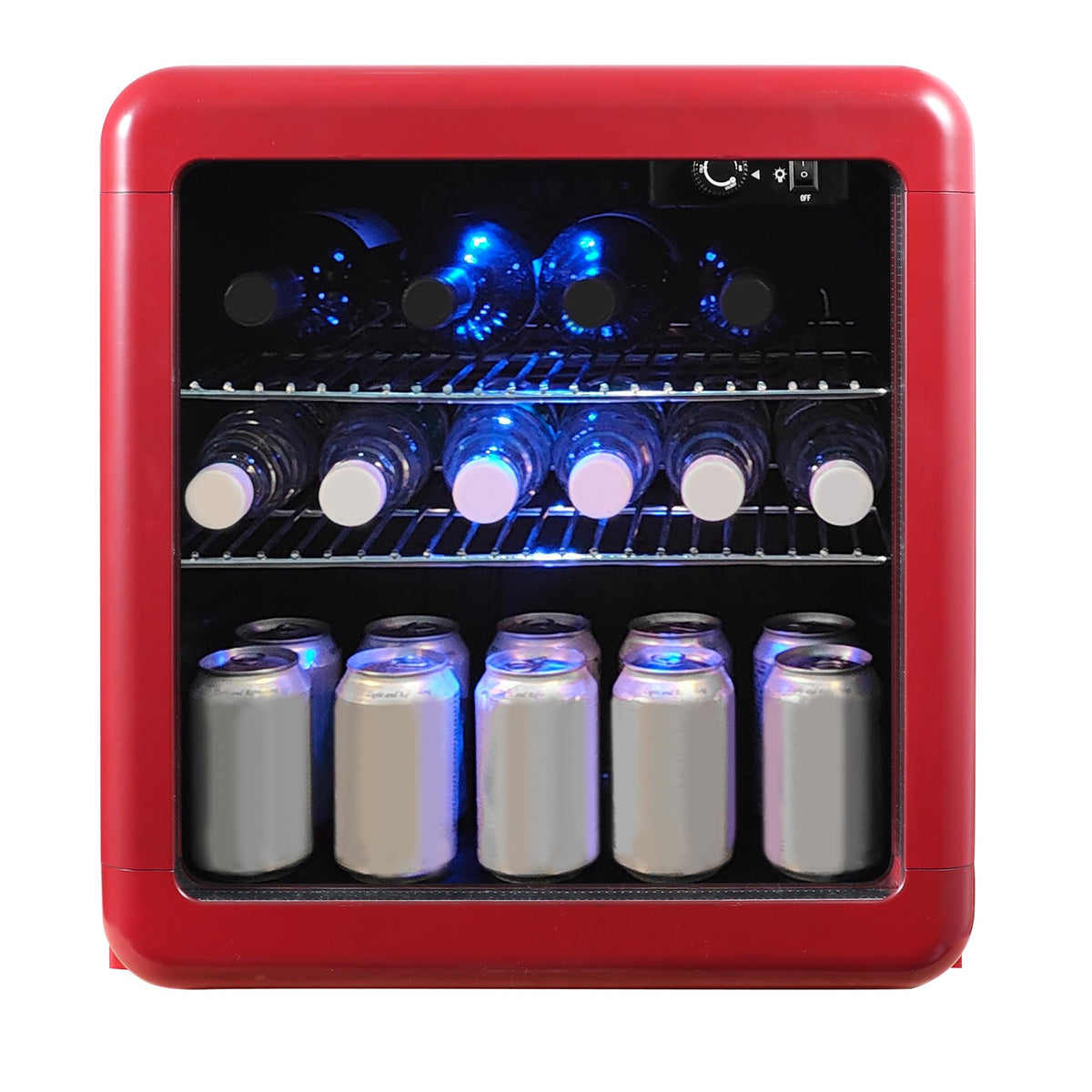 1.7 Cuft Beverage Cooler Retro by Magic Chef – Medium, 1.7 cubic_feet, Red, Model MCB17CHR