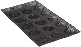 Sasa Demarle SF 2052 Flexipan Air Perforated Baking Mat with 18 Quenelle Cavities, Each 0.56 Inch x 2.37 Inch x 1 Inch High