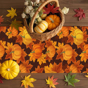 Love Home Burlap Linen Table Runner, 13 x 36 Inches, Pumpkin