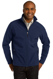 Tall Core Soft Shell Jacket by Port Authority – 3X-Large Tall, Polyester, Dress Blue Navy, Model SNM-884532