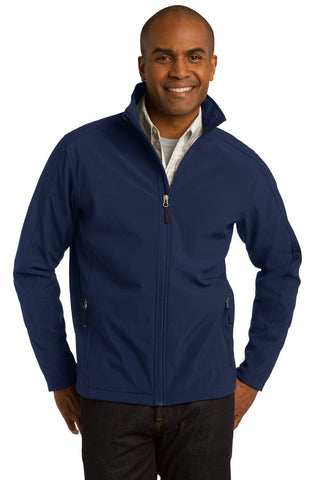 Tall Core Soft Shell Jacket by Port Authority – 3X-Large Tall, Polyester, Dress Blue Navy, Model SNM-884532
