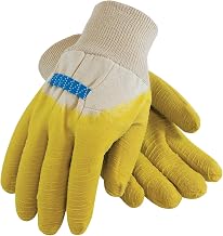 Armor 55-3271 Latex Coated Glove with Jersey Liner and Crinkle Finish on Palm, Fingers and Knuckles, Knit Wrist
