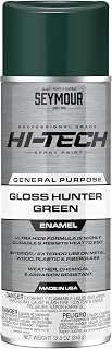 Seymour 16-128 Hi-Tech Enamels Spray Paint, Gloss Hunter Green | Interior/Exterior Use on Metal, Wood, & Fiberglass